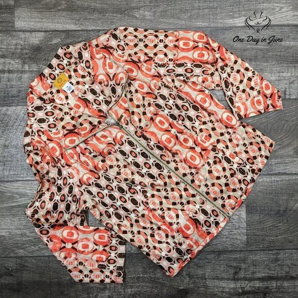 Ruby Rd Abstract Zip Up Jacket Size M - Picture 1 of 5